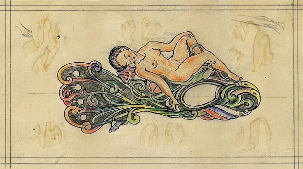 Nákres detailu řezby Nákres detailu řezby