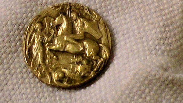 Revers bronzové olypijské medaile z roku 1908 foto: revers bronzové olypijské medaile