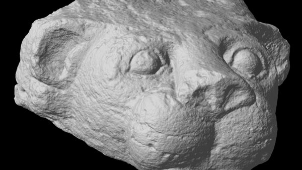 Trojrozměrný sken chrliče objeveného archeologickou expedicí. foto: Alexander Gatzsche Trojrozměrný sken chrliče objeveného archeologickou expedici (Alexander Gatzsche)