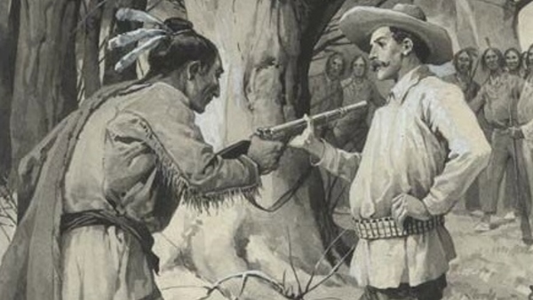 Ilustrace Věnceslava Černého Old Shatterhand mezi indiány (Poklad ve Stříbrném jezeře) Ilustrace Věnceslava Černého Old Shatterhand mezi indiány (Poklad ve Stříbrném jezeře)