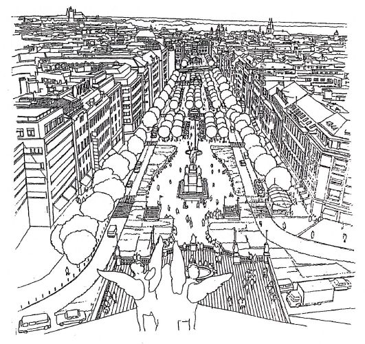 Návrh na prodloužení rampy Historické budovy Národního muzea a přemostění magistrály Návrh na prodloužení rampy Historické budovy Národního muzea a přemostění magistrály