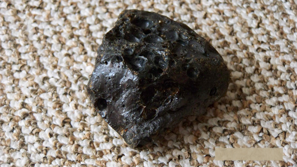 fotografie kusu černé skleněné strusky