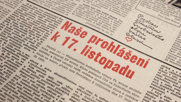 Výstřižek ze Svobodného slova z roku 1989 Výstřižek ze Svobodného slova z roku 1989