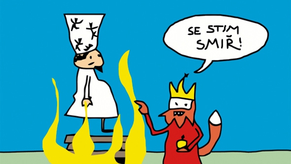 Detail obálky knihy Opráski sčeskí historje Detail obálky knihy Opráski sčeskí historje