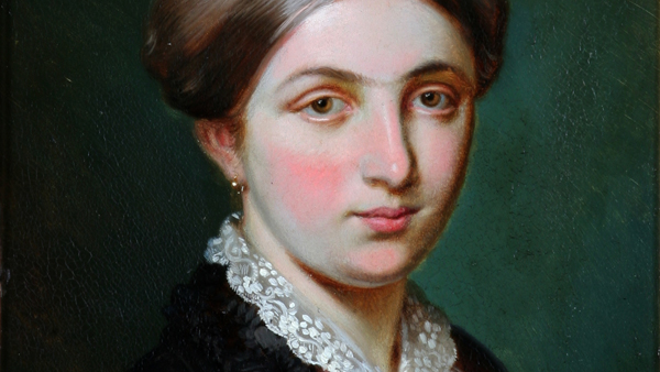 Detail portrétu Marie Aloisie Palacké detail portrétu ženy