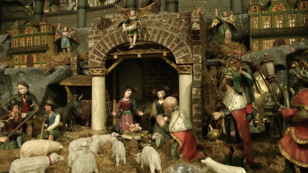 Detail příbramského betléma Detail příbramského betléma