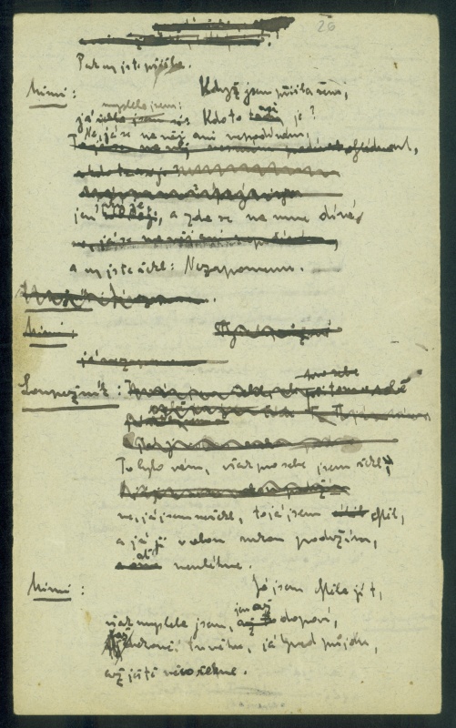 Rukopis Loupežníka vznikal ztěžka, je v něm mnoho škrtů Rukopis Loupežníka vznikal ztěžka, je v něm mnoho škrtů