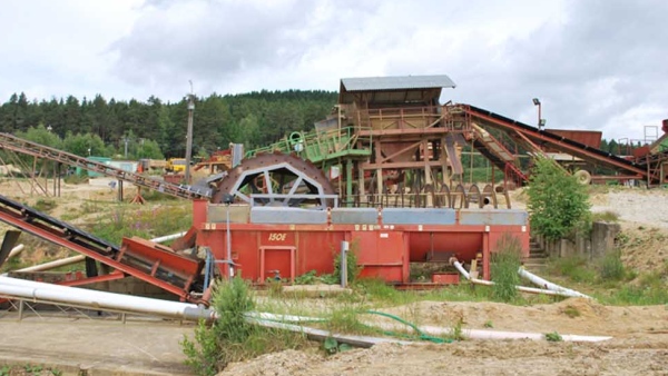 Třídící linka v pískovně Třídící linka v pískovně