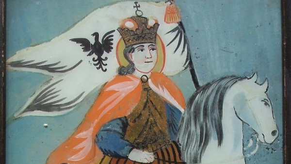 Sv. Václav, 1. polovina 19. století (zdroj: Etnografická sbírka Národního muzea) Sv. Václav, 1. polovina 19. století (zdroj: Etnografická sbírka Národního muzea)