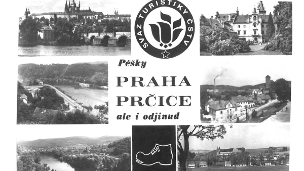 Pohlednice vydávaná k Pochodu Praha – Prčice