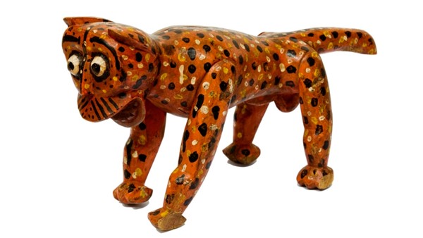 Leopard, polovina 20. století, Nigérie (zdroj: Národní muzeum)