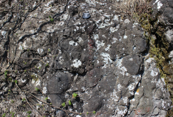 V oblasti Nové Vsi u Jinonic se před asi 430 miliony let nacházela podmořská sopka. Láva vytékající na mořské dno utvářela charakteristické polštářové útvary (lokalita 7). V oblasti Nové Vsi u Jinonic se před asi 430 miliony let nacházela podmořská sopka. Láva vytékající na mořské dno utvářela charakteristické polštářové útvary (lokalita 7).