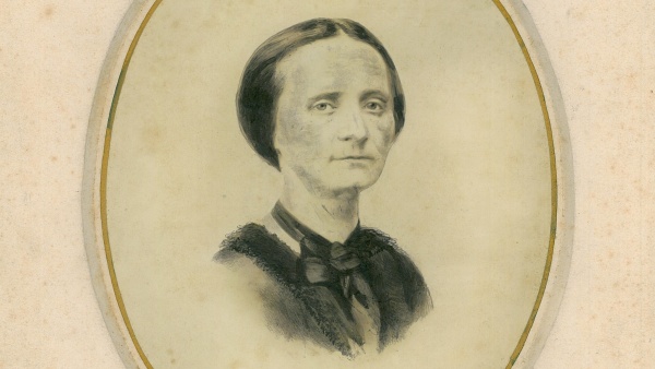 Obrázek. Božena Němcová. Foto Jindřich Eckert podle ambrotypie z r. 1859. Zdroj: Národní muzeum