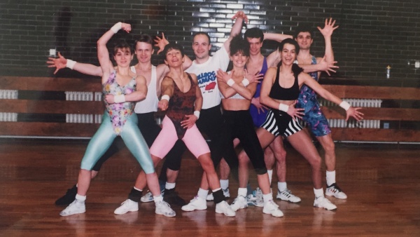 První soustředění v aerobiku u nás. Zdroj: Národní muzeum Fotografie. První soustředění v aerobiku.