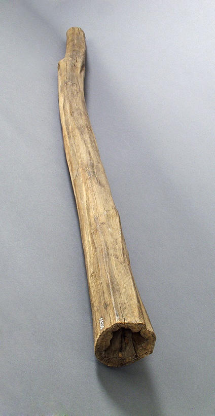 Fotografie. Didžeridu Stanislava Novotného. 1970. Zdroj: Národní muzeum