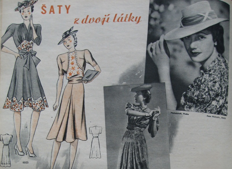 Hvezda 1939, kombinované šaty. Zdroj: Nároídní muzeum