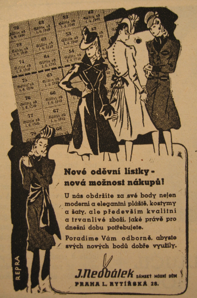 Fotografie. JAS 1940, přídělový systém. Zdroj: Národní muzeum