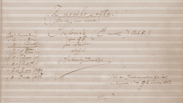 Symphony no. 9, "From the New World”, by Antonín Dvořák. Photo: national muzeum