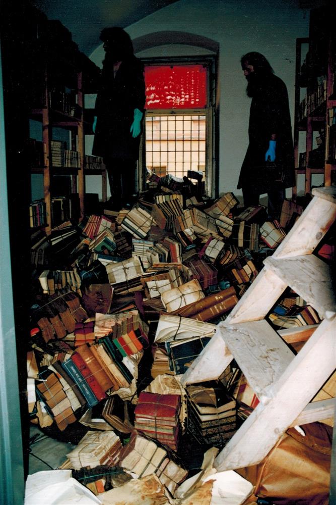 První okamžiky v Terezíně Petr Mašek (vpravo), Luboš Antonín (vlevo). Zdroj: Národní muzeum