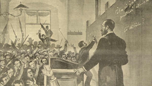 Fakulta: Pražský ilustrovaný kurýr, příloha Hlasu národa, č. 321, 19. 11. 1899. Zdroj: Národní muzeum