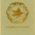 Exlibris od Huga Boettingera pro nakladatele Jana Ottu. Zinkografie z roku 1915.